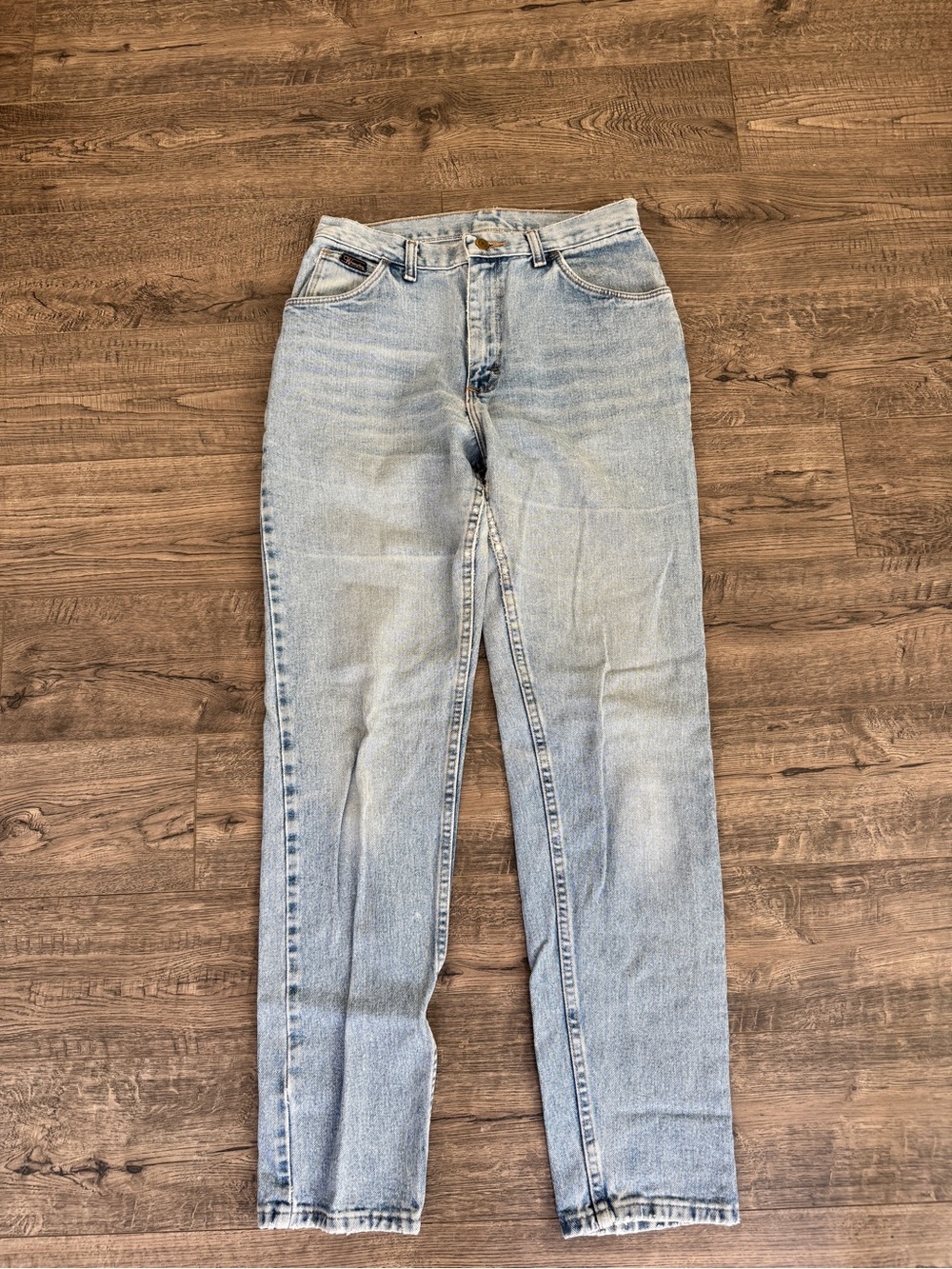 Wrangler Light Blue High-Rise Straight Jeans